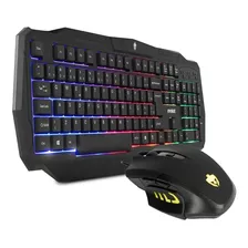 Kit Teclado Semi Mecânico Gamer Mouse 3200dpi Óptico..