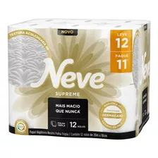 Papel Higiênico Folha Tripla Neve Supreme Leve 12 Pague 11