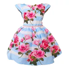 Vestido Infantil Menina Festa Casamento Natal Floral Verão