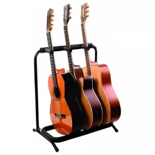 Suporte Triplo Chão Dobrável Guitarra Violão Baixo Estante