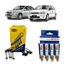 Kit Jogo Vela + Cabo Ignição Celta Meriva Stilo Strada 1.8