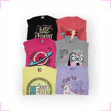 Pacote 4 Camiseta Manga Comprida Frio Básica Meninas Meninos
