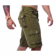 Kit Com 3 Bermudas Cargo Masculinas Coloridas-frete Grátis