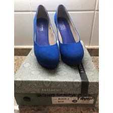 Zapatos Gamuza Azul Basement N38