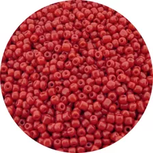 Miçanga 6/0 (4mm) De Vidro Vermelho Pct 100gm Para Guias