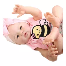 Boneca Bebê Reborn Abigail 50cm Corpo De Silicone Realista