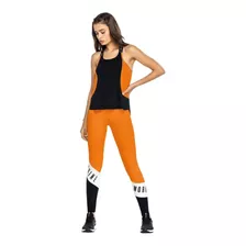 Calça Legging Workout Poliamida Enfim Active - Laranja