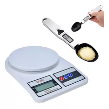 Kit Balança Digital Cozinha 10kg E Colher 500g Alta Precisão