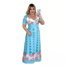 Vestido Feminino Moda Cristã Evangélica Comportado Longo Ina