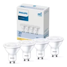 Pack 4 Philips Led Gu10 4-50 Watts Dicroico Calido O Frio