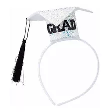 Diademas - Tiny Glittery Graduation Cap With Black Tassel Fa