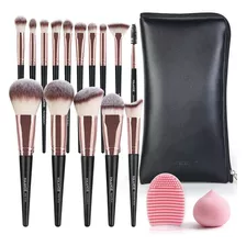 Set 15 Brochas De Maquillaje Profesionales Con Estuche