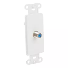 Leviton -w F Connector Decora Inserto, Aluminio, Blanco