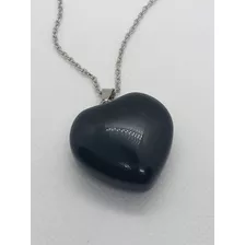 Obsidiana Corazón Colgante Amuleto Protección Con Cadena