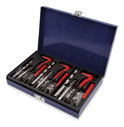 Kit Reparador Roscas Insertos Macho Mecha 88 Pz Bremen 7836 Rojo
