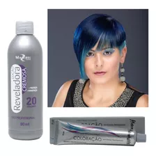 Tinta De Cabelo Azul + Ox20 Mairibel Tintura Profissional