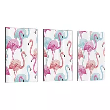 Kit Placas Decorativos Pássaros Mini Flamingos Quarto 20x30