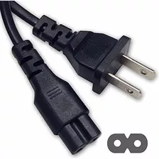 Figura 8 Cable De Alimentacion De 2 Clavijas 10 Ft Negro