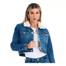 Jaqueta Jeans Feminina Buphallos Forro De Pele Ref. Bpl683