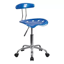 ~? Muebles Flash Vibrante Azul Brillante Y Cromo Silla De Of