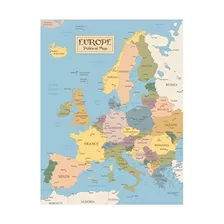 Mapa Vintage De Europa, Mapa Político Mundial, Ciudade...