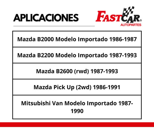 Amortiguadores Mazda B2000 Modelo Importado 1986- 1987 Kit 4 Foto 4