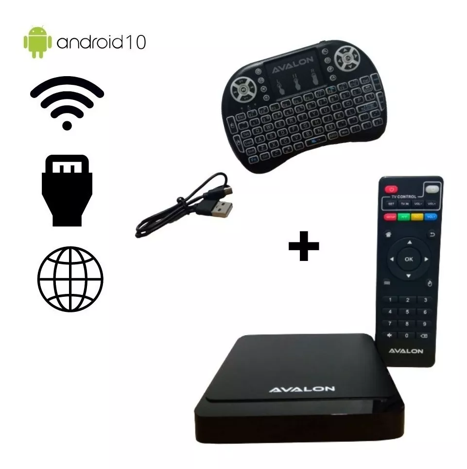 Tv Box Android Wifi 2gb 16gb Con Mini Teclado Usb Netflix