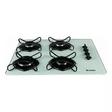 Fogão Cooktop 4 Bocas Super Automático Easy Clean Braslar Cor Branco Bivolt