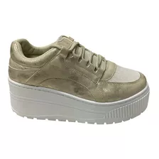 Zapatillas Ecocuero Zax60 Beige