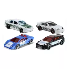 Lote Hot Wheels Rescue C/4 Miniaturas Em Escala 1/64, Novas