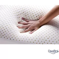 Travesseiro Real Látex Natural 50x70cm Antiácaro Duoflex Cor Branco
