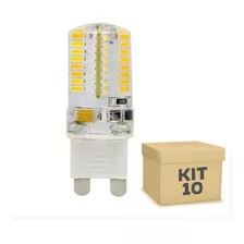 Kit 10 Lampada Led Halopim G9 3w Para Lustre E Arandelas