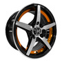 Paquete 4 Rines 13 8x100/114.3 Bmf Red Cut Matiz Tsuru