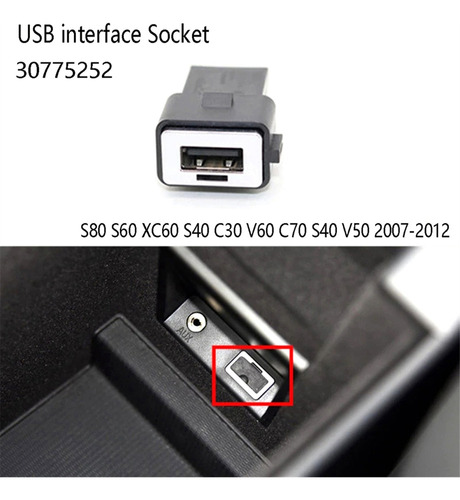 Enchufe De Interfaz Usb De Coche Para S80 S60 Xc60 S40 C30 C Foto 2