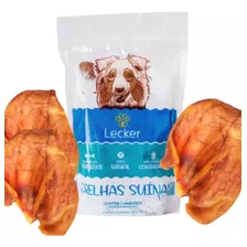 Orelha Porco Suína Lecker Petisco Desidratado Natural Cães