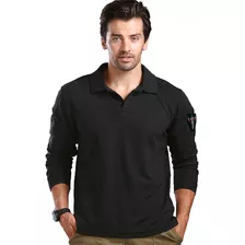 Camisa Polo Manga Larga Playera Casual Táctica Militar