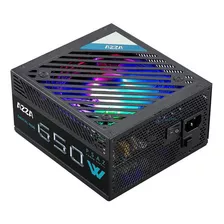 Fuente Azza 650w Psaz 80 Plus Bronze Rgb Atx Pci-e X2 Sata 5 Color Negro