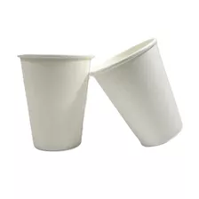 400 Copos De Papel 100 Ml Térmico Branco Biodegradável