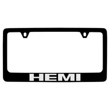 Ram Hemi License Plate Frame (2 Hole, Black/wide)
