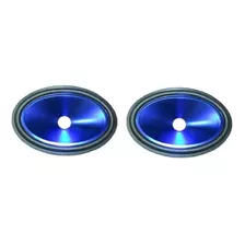 2 Cono Bocina 6x9 Entrada 1 Plastico Azul Suspencion Caucho