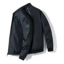 Chamarra Bomber Con Forro De Felpa Simple Para Hombre