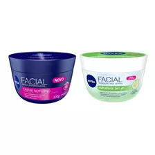 Creme Nivea Cuidado Facial Em Gel E Noturno 100g