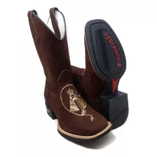 Bota Texana Country Couro De Boi Aparecida Rosario Terço 