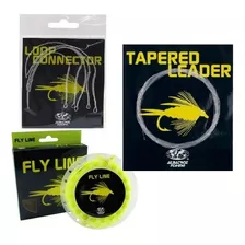 Kit Itens Pesca Fly Linha Loop Leader Tapered 