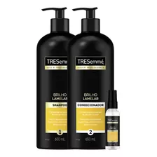 Kit Shampoo Tresemmé Brilho Lamelar + Cond 650ml + óleo 60ml