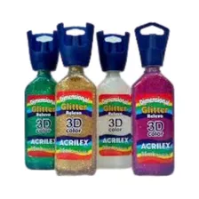 Set 6 Dimensional Glitter 3d 35ml Acrilex