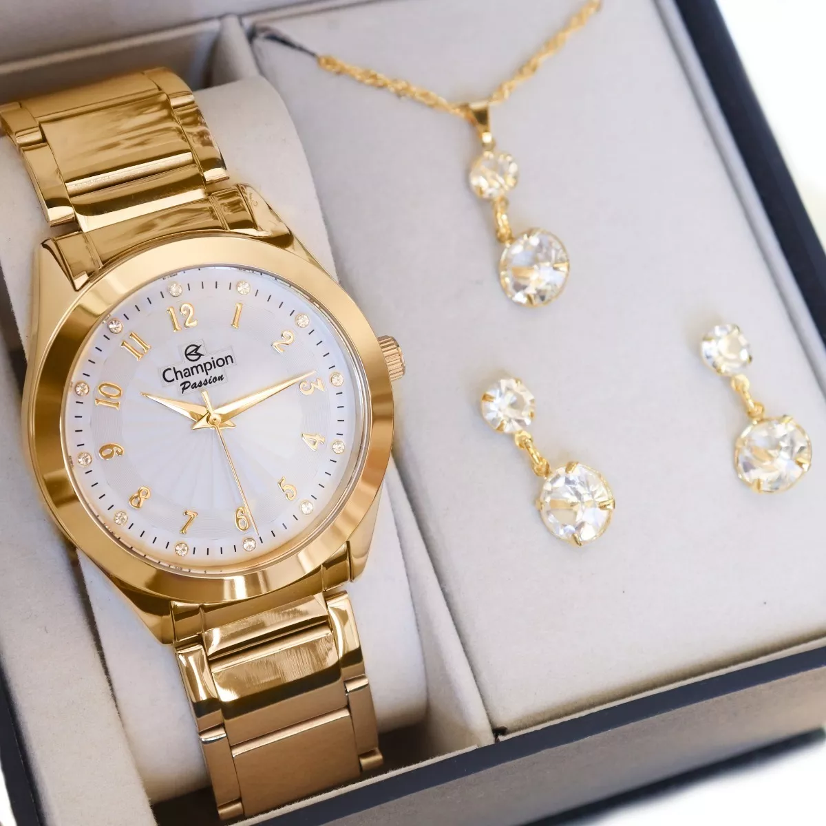 Relógio Champion Feminino Dourado Barato Original Garantia 