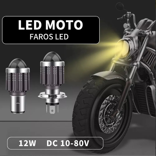 Faro Foco Led Mini Lupa H4 Ba20d H6 Alta Baja Moto 2000lm Foto 5