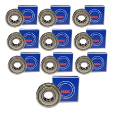 10 Rolamento Nsk 6201 - Furo 1/2 Zz Furo Maior 12,7mm