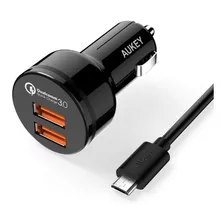 Cargador Rapido Auto Aukey Cc-t8 Quick Charge 3.0- 2 Puertos